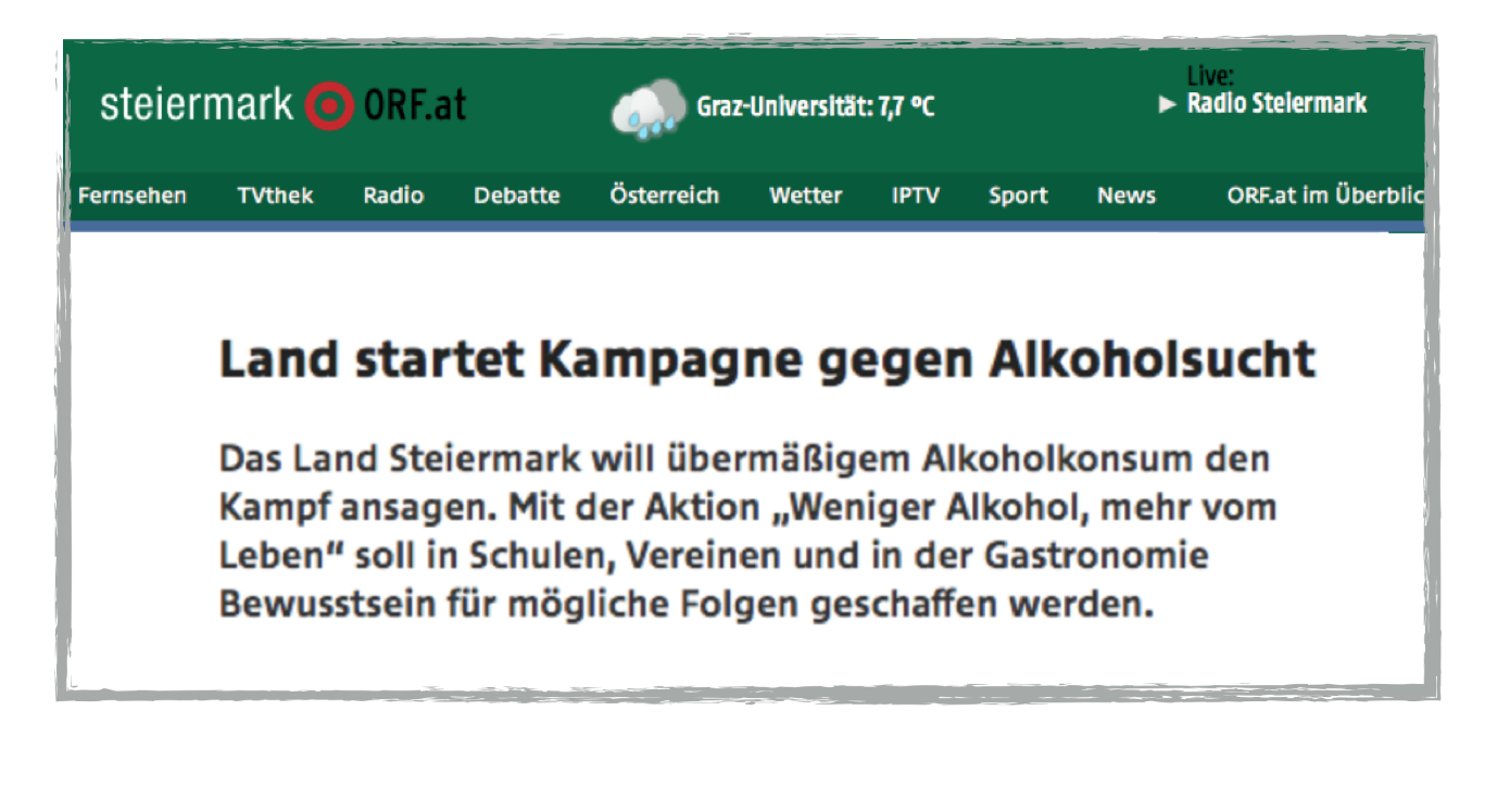 Screenshot des ORF-Artikels