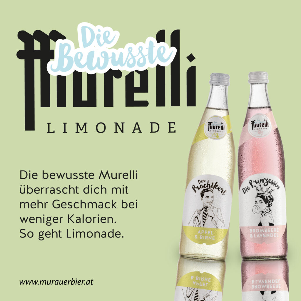 Werbefoto von Murelli Limonade. 