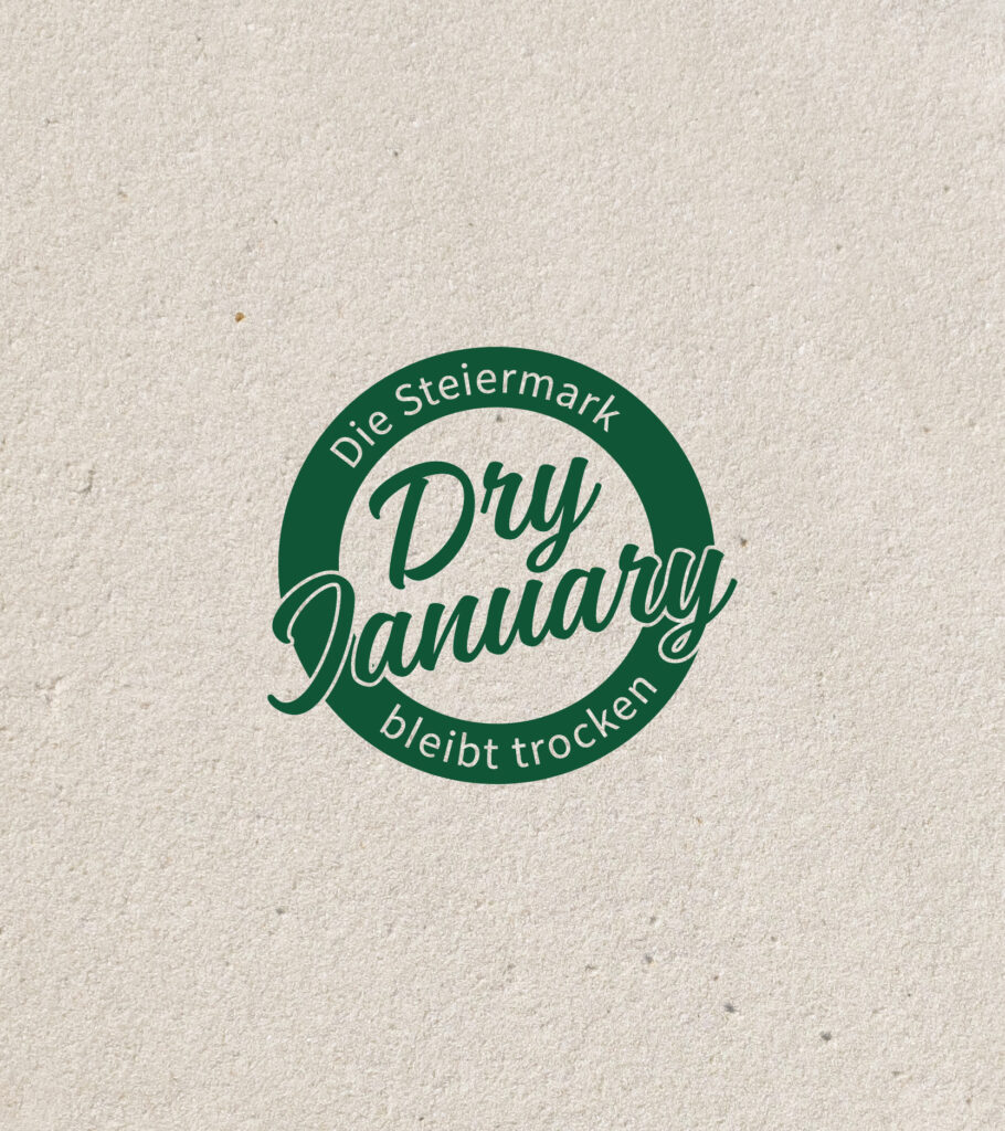 Das grüne Sigel der Dry January-Kampagne.